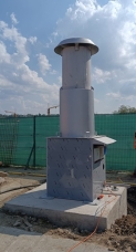 Installation of a high-temperature flare F 80 with a hidden flame