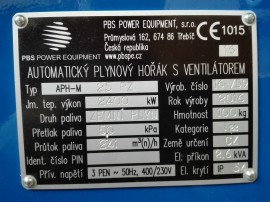 Plynové hořáky 2,5 MW - Třanovice